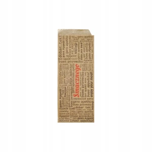 KOPERTA PŁASKA HOT DOG AMERYKAŃSKI 87,5X215mm SZARA Z NADRUKIEM 200 szt.