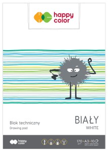 Blok techniczny A3 biały 170g HAPPY COLOR
