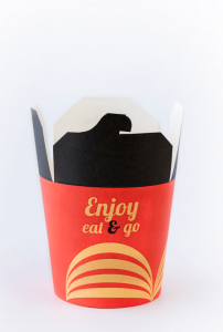 FOOD BOX PAPIEROWY 450 ml ENJOY CZARNY 50 szt.