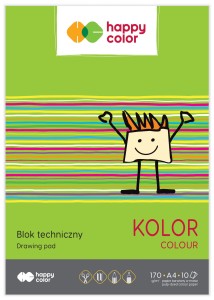 Blok techniczny A4 kolor 170g HAPPY COLOR