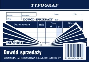 DRUK DOWÓD SPRZEDAŻY A6