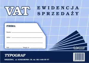 DRUK EWIDENCJA SPRZEDAŻY VAT A-5 48005