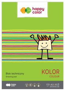 Blok techniczny A3 kolor 170g HAPPY COLOR