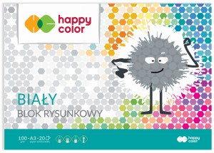 Blok rysunkowy A3 biały 100g HAPPY COLOR