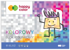 Blok rysunkowy A3 kolor 80g HAPPY COLOR