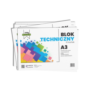 BLOK TECHNICZNY A-3 KOLOR 240 g/m² 10 k. WEKTOR