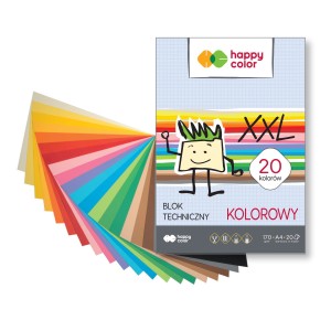 Blok techniczny A4 kolor 170g HAPPY COLOR 20 kartek