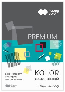 Blok techniczny A4 kolor 220g. HAPPY COLOR