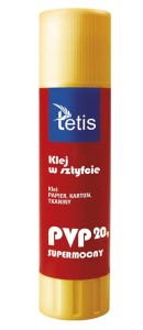 Klej w sztyfcie TETIS 20g PVP