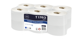 Papier toaletowy dwuwarstwowy biały celuloza 170m
