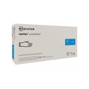 Rękawice lateksowe pudrowane Santex M