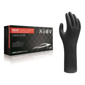 Rękawice nitrylowe Moto Ideall czarne