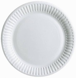 TALERZ PAPIEROWY ENJOY 24 cm BIAŁY 100 szt.