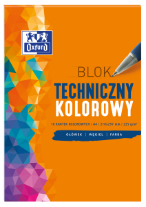 Blok techniczny A4 kolor OXFORD
