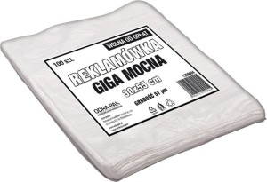 REKLAMÓWKA 30X55 GIGA MOCNA 51 µm 100 szt.WOLNA OD OPŁAT