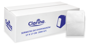 SERWETKI 17X17 DO DYSPENSERÓW CLARINA 2000 szt.